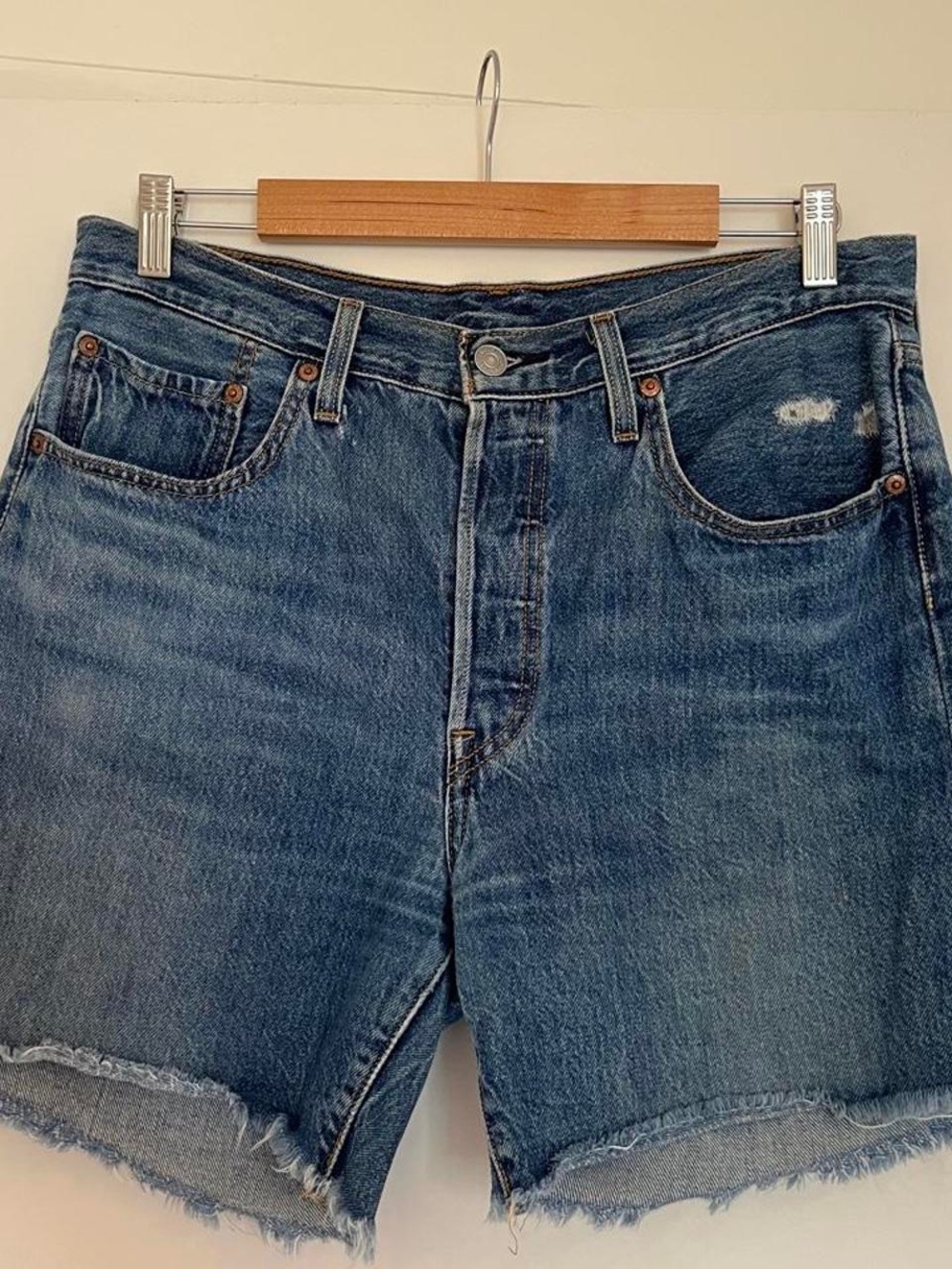Classic Men's Blue Denim Cut-Off Shorts